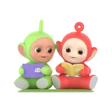 POP MART-Teletubbies Companion Series Figures - Dipsy & Po，Happy Reading Together