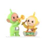 POP MART-Teletubbies Companion Series Figures - Dipsy & Laa-Laa， Playing Music