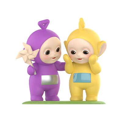 Tinky Winky & Laa-Laa ，Enjoying Tummy Time
