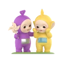 POP MART-Teletubbies Companion Series Figures - Tinky Winky & Laa-Laa ，Enjoying Tummy Time