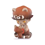 POP MART-DIMOO Animal Kingdom Series Figures - Red Panda With Apple