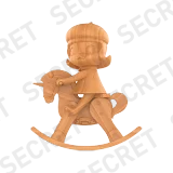 POP MART-MOLLY Anniversary Statues Classical Retro Series Figures - MOLLY & Unicorn (Wooden ver.) 