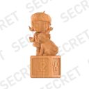 POP MART-MOLLY Anniversary Statues Classical Retro Series Figures - With You for 12 Years (Wooden ver.) 